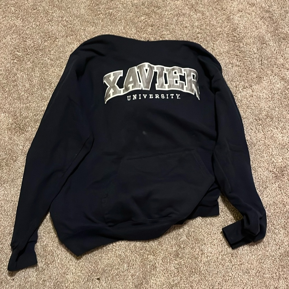 Xavier University Champion Hoodie, Size Large